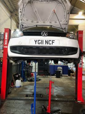 VW car being fixed